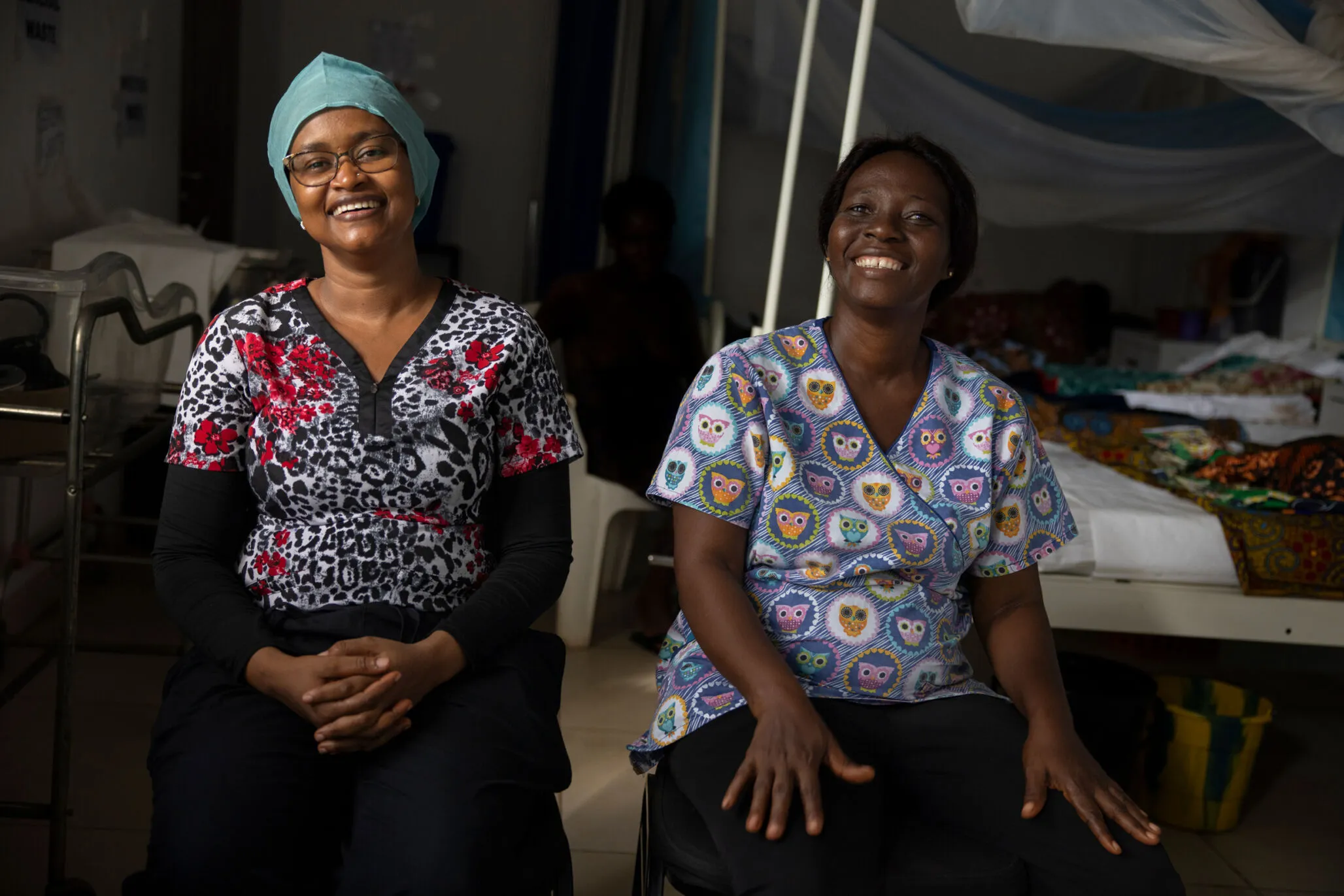 Two nurses in Sierra Leone