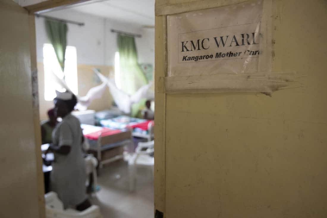 door entry to the Kangaroo Mother Care Ward in Sierra Leone