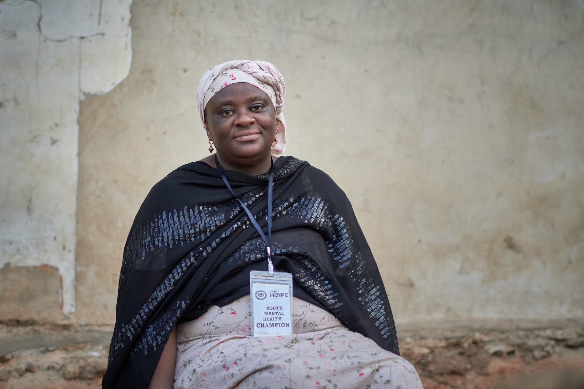 Aunty Fati poses for camera